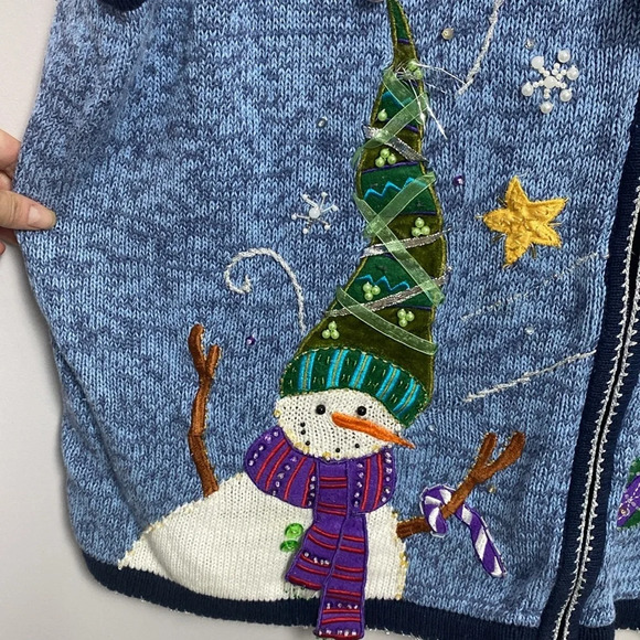 White Stag Women’s Holiday Sweater with snowman - Picture 3 of 8